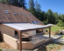 Notre zone d'activité pour ce service Fabrication de pergola aluminium sur mesure avec spots LED encastrés et lumière réglable en intensité situé aux portes de 